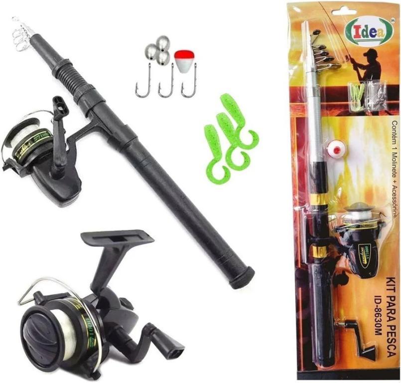 KIT PESCA (VARA+MOLINETE+BOIA+ISCA) ID-8630M