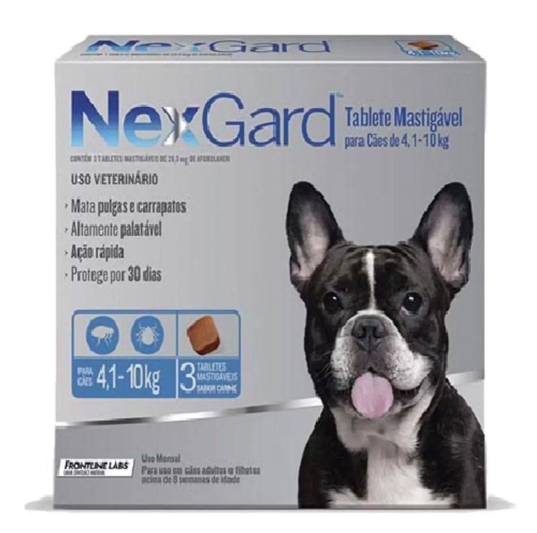 NEXGARD MEDIO 4,1-10KG 1,25GR CADA COMPRIMIDO