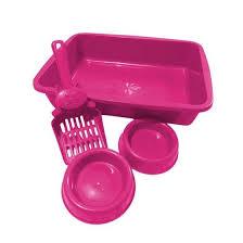 KIT BANDEJA PA COMEDOURO ELITE ROSA 45CX38LX14A CM 1UND