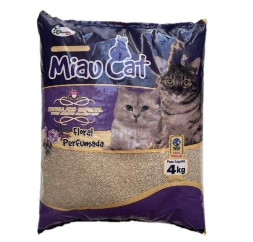 AREIA MIAU CAT FLORAL 4 KG 1UND
