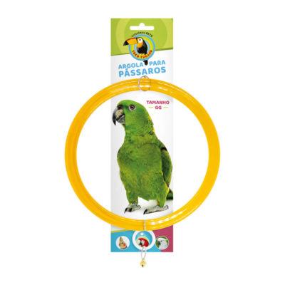 BALANCO ARGOLA PLASTICO PAPAGAIO COM GUIZO