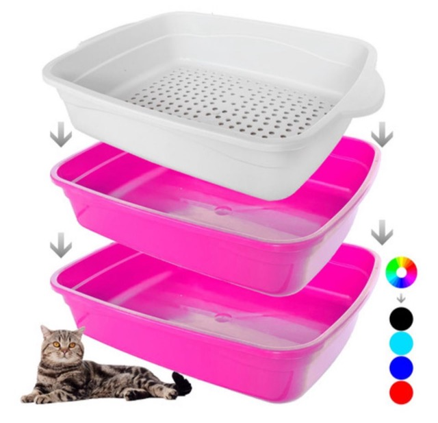 BANDEJA FURBA PARA GRANU ROSA 48X33X9CM