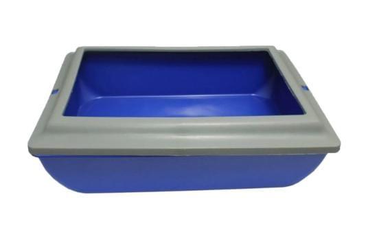 BANDEJA HIGIENICA BLACK COM ABA AZUL PARA GATOS A12XL35XC47CM