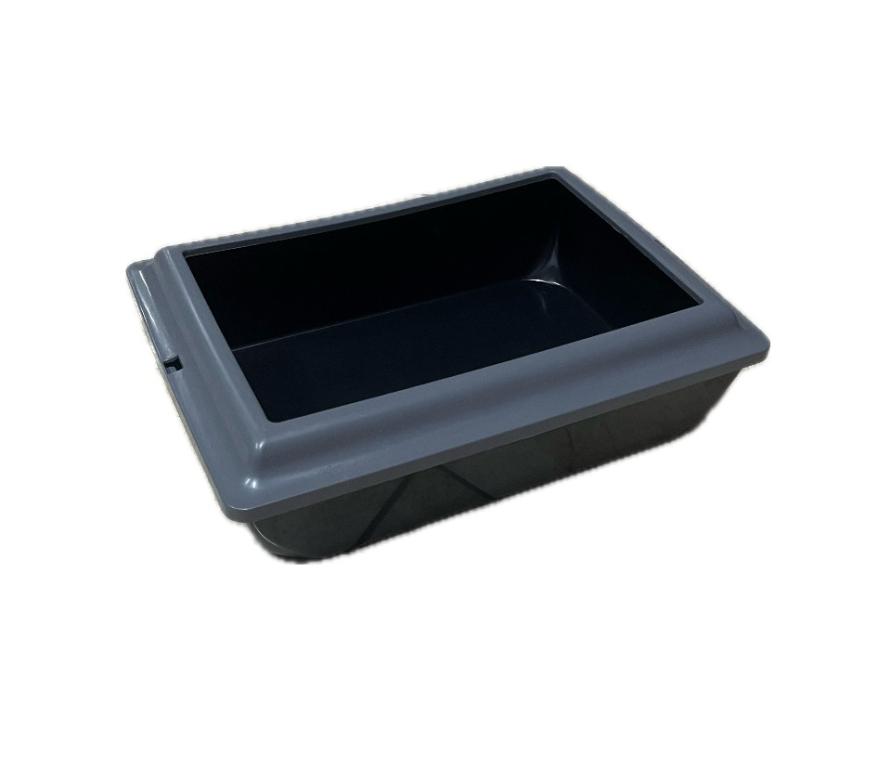 BANDEJA HIGIENICA BLACK COM ABA CINZA PARA GATOS A12XL35XC47CM