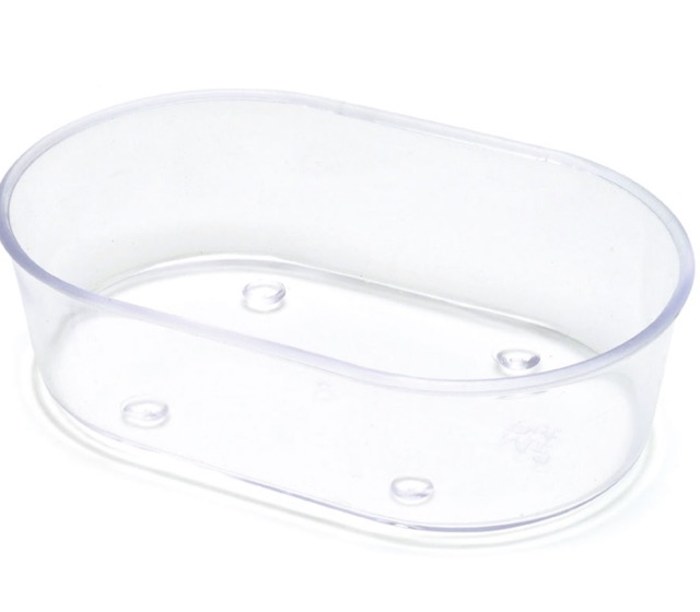 BANHEIRA OVAL GRANDE TRANSPARENTE 450ML