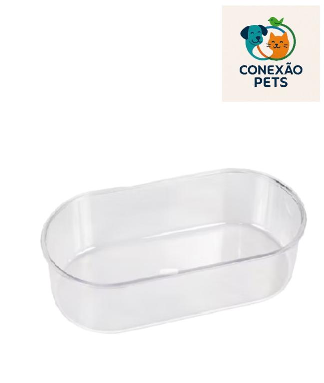 BANHEIRA OVAL MEDIA TRANSPARENTE 310ML