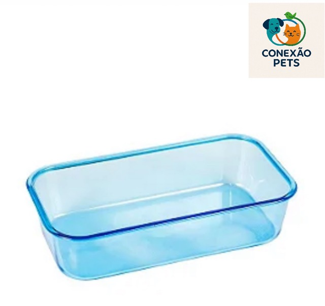 BANHEIRA RETANGULAR AZUL PEQUENA 250ML 1UND