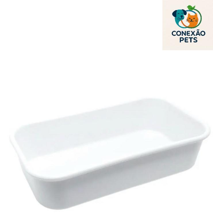 BANHEIRA RETANGULAR BRANCA GRANDE 600ML 1UND