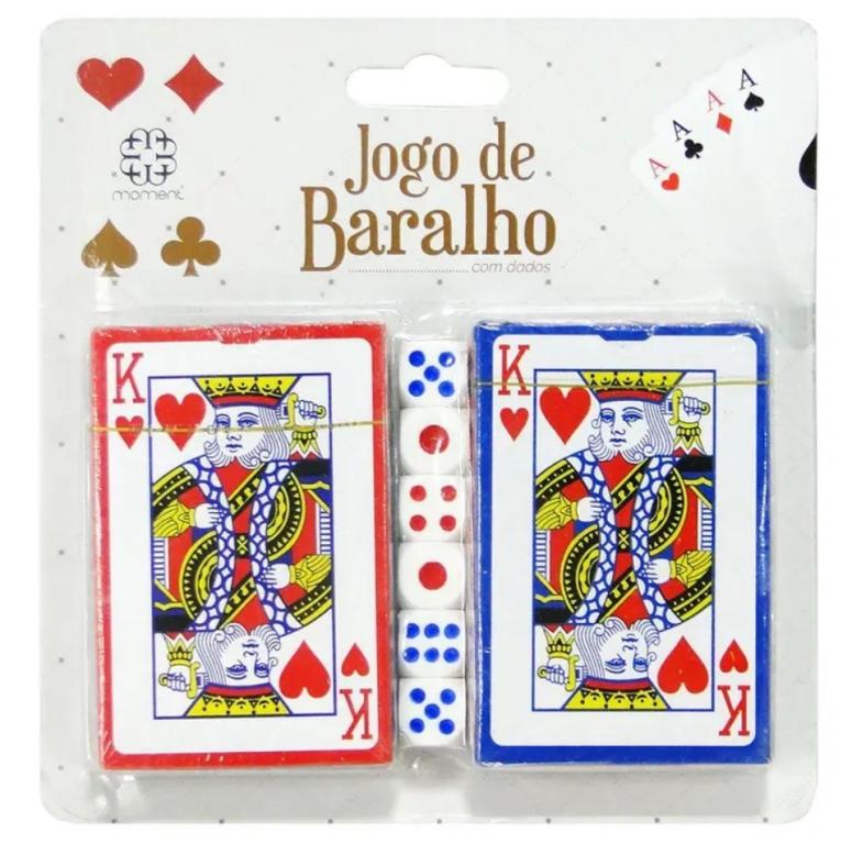 BARALHO DUPLO 108CARTAS 6 DADINHOS