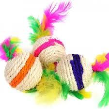 BOLA GATO SISAL PENA 4,5CM 1UND