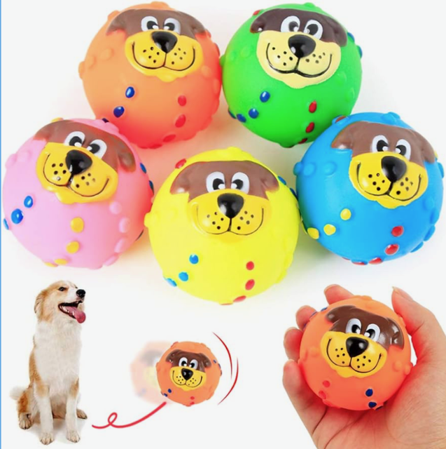 BOLA VINIL CARA DE CACHORRO 8CM