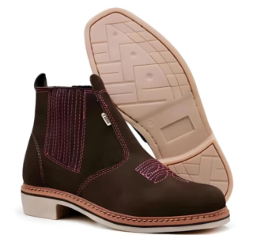 BOTINA NOBUC CAFE ROSA 33