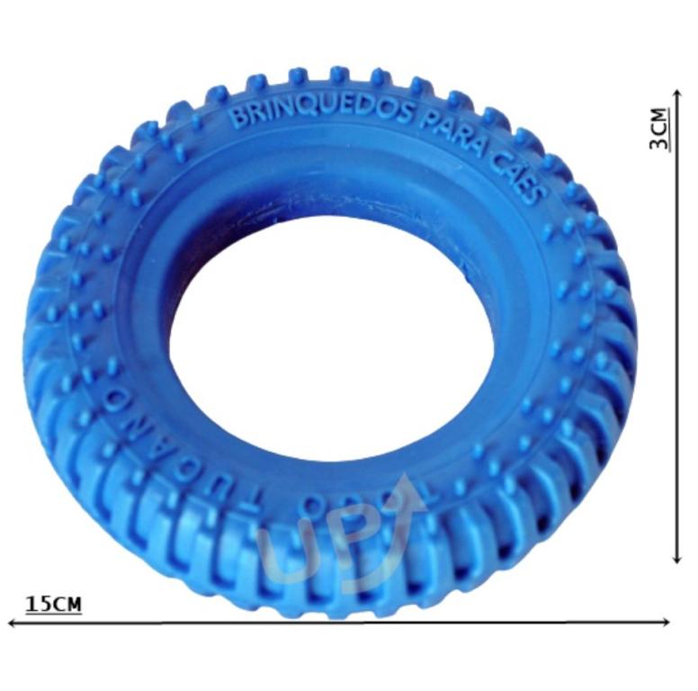 BRINQ PNEU MACICO COLORIDO GRD 13CM DIAMETRO 3CM ESPESSURA 1UND