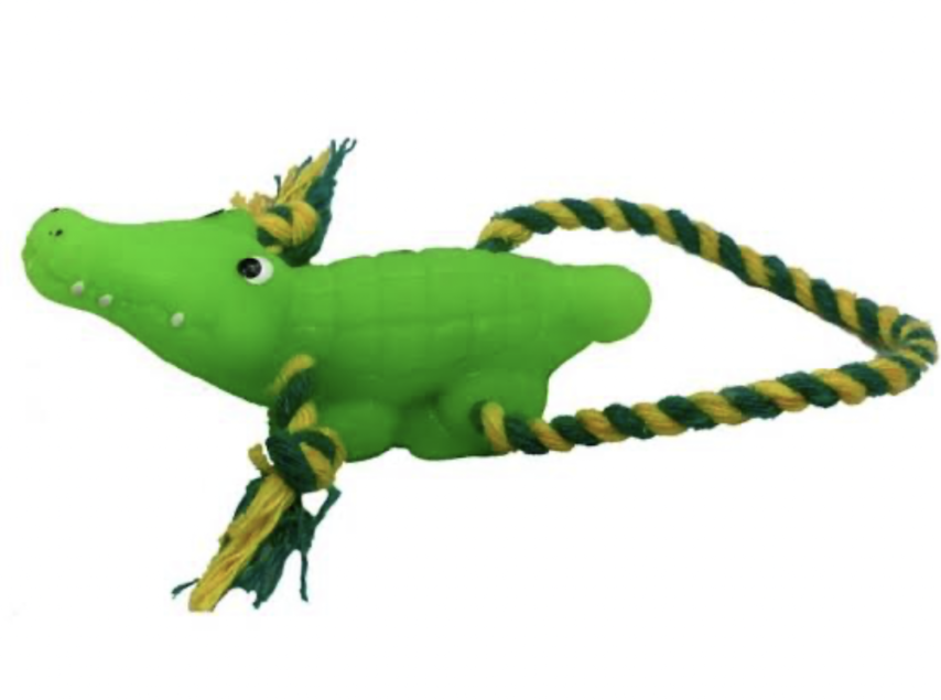 BRINQUEDO JACARE BABY CORDA