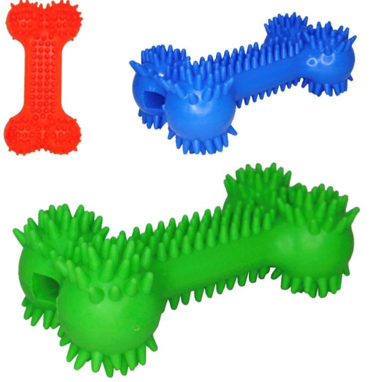 BRINQUEDO OSSO ESPINHOS BORRACHA 12X6X4