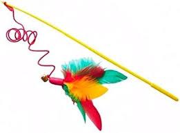 BRINQUEDO PESCA GATO VARIN ELAST PENAS 30CM 1UND