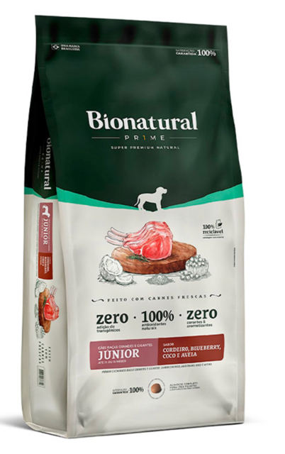 BIONATURAL JUNIOR MEDIO GRANDE PORTE CORDEIRO 20KG