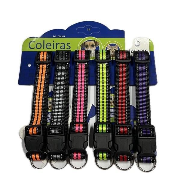 COLEIRA AJUSTAVEL CUSTURA REFLETIVA 20MM 1UND (CT6X)