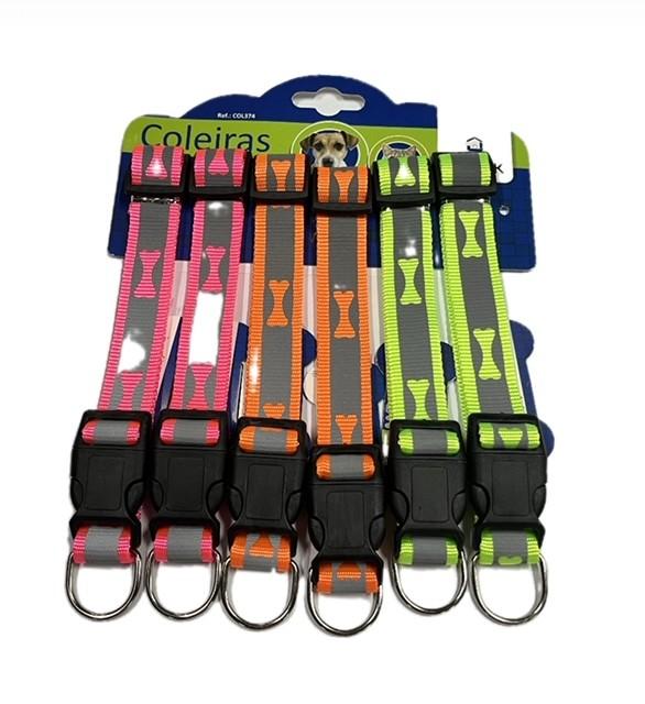 COLEIRA AJUSTAVEL REFLETIVA 25MM 1UND (CT6X)