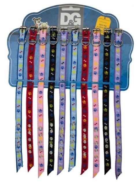 COLEIRA NYLON OSSO PATINHA M D&G 1 UND(CT10)