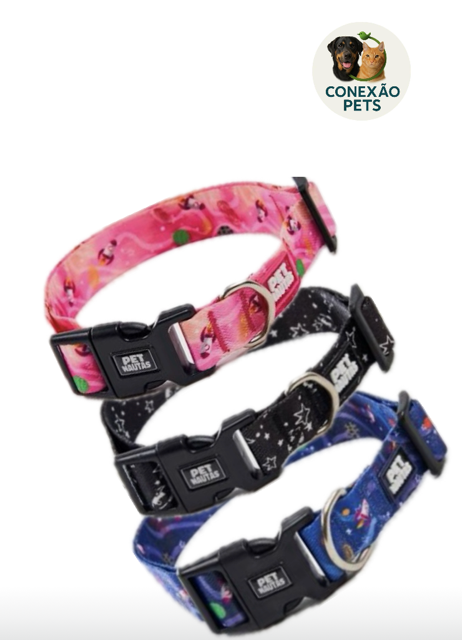 COLEIRA REGULAVEL ESTAMPADA 15MM