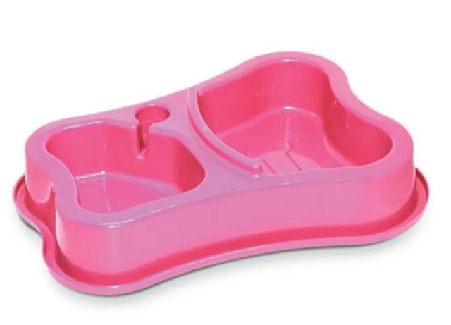 COMEDOURO DUPLO BEBEDOURO ANTI FORMIGA  AUTOMATICO SUPORTE GARRAFA PET ROSA