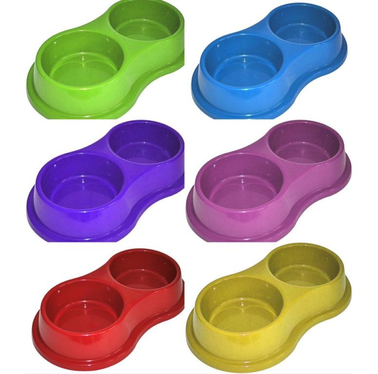 COMEDOURO DUPLO RELEVO PEQUENO 1UND (10X)