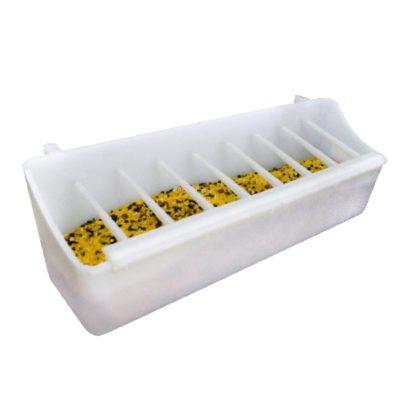 COMEDOURO PASSARO ITALIANO BRANCO GRANDE 400ML