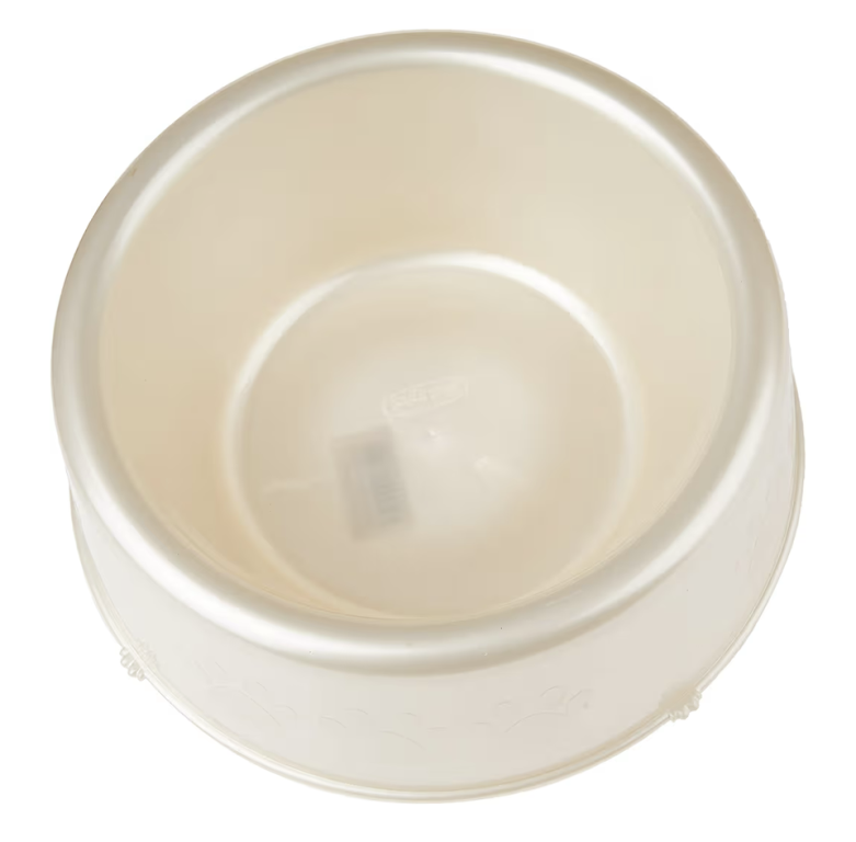 COMEDOURO PEROLIZADO GRANDE 1900ML BRANCO