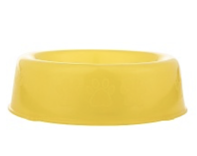 COMEDOURO PEROLIZADO MEDIO 1100ML AMARELO