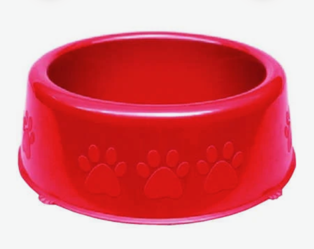 COMEDOURO PEROLIZADO MEDIO 1100ML VERMELHO