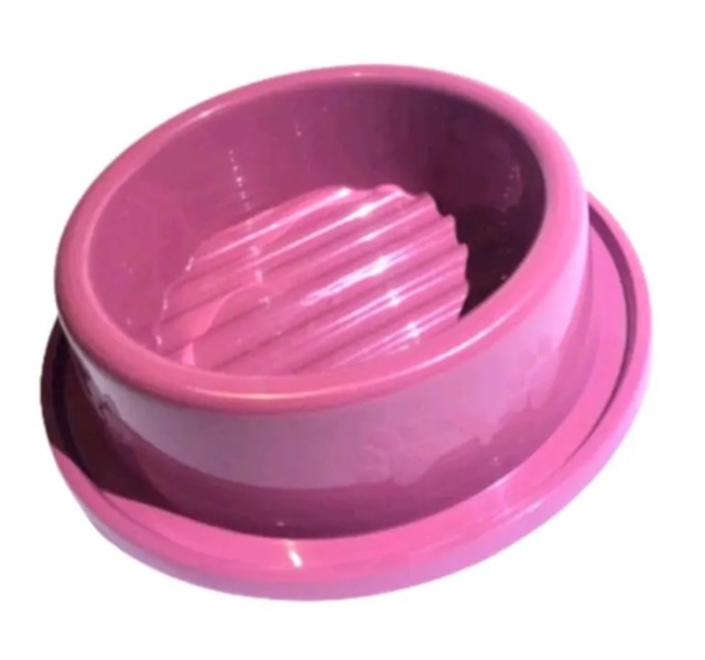 COMEDOURO PLASTICO ANTI FORMIGA PEQUENO ROSA 300ML