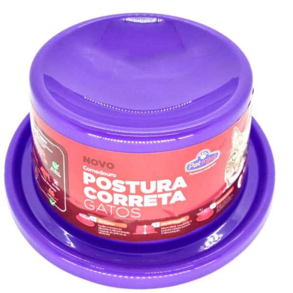 COMEDOURO POSTURA CORRETA GATO LILAS 1UND