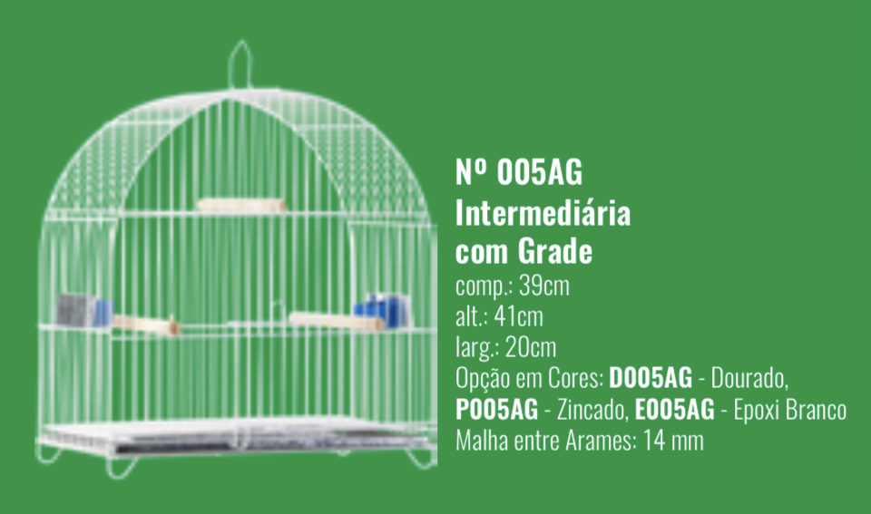 GAIOLA ARCO ARAME P005AG
