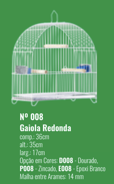 GAIOLA ARCO ARAME REDONDA EPOX E008