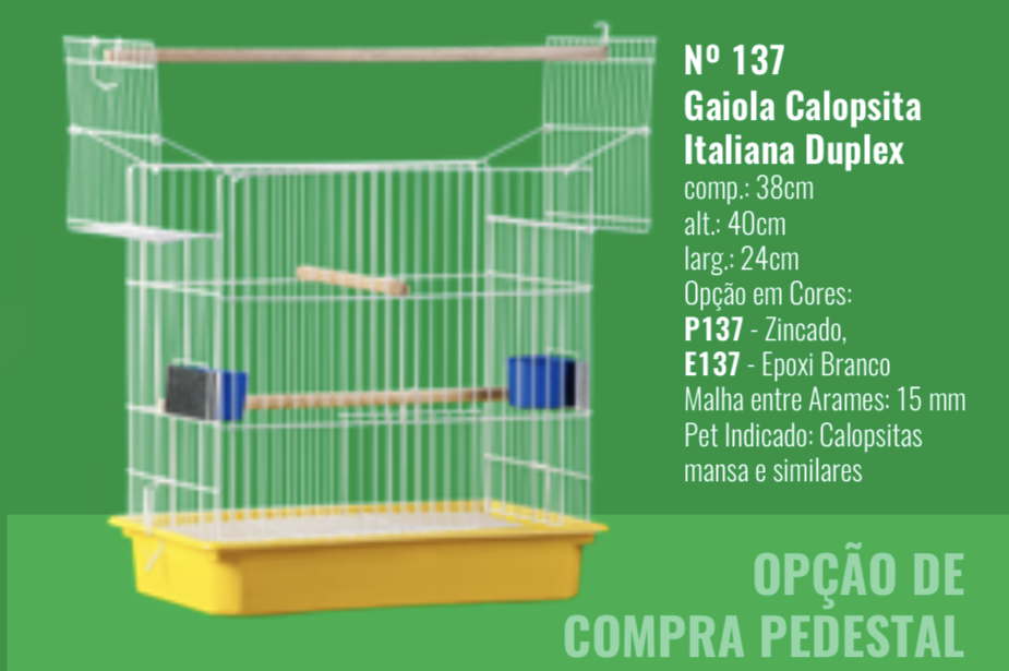 GAIOLA CALOPSITA ITALIA DUPLEX  P137