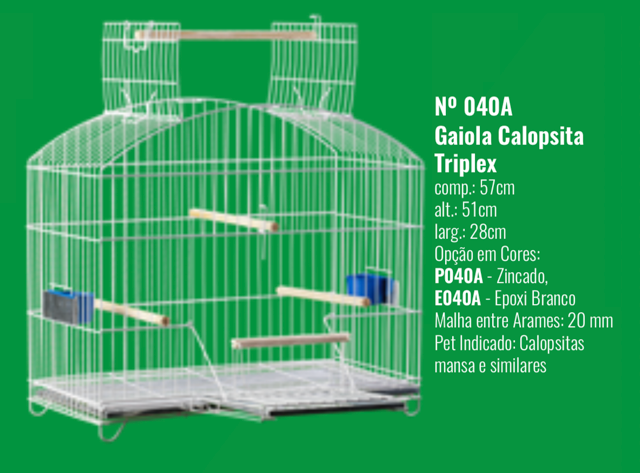 GAIOLA CALOPSITA TRIPLEX EPOX E040A