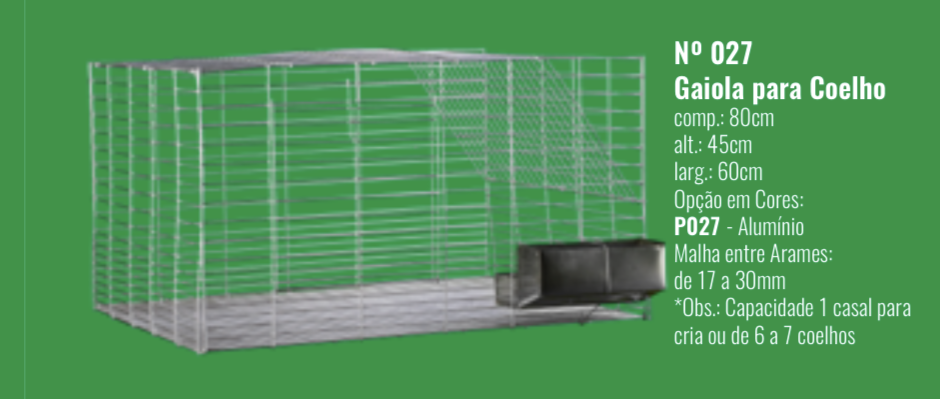 GAIOLA COELHO GRANDE P27