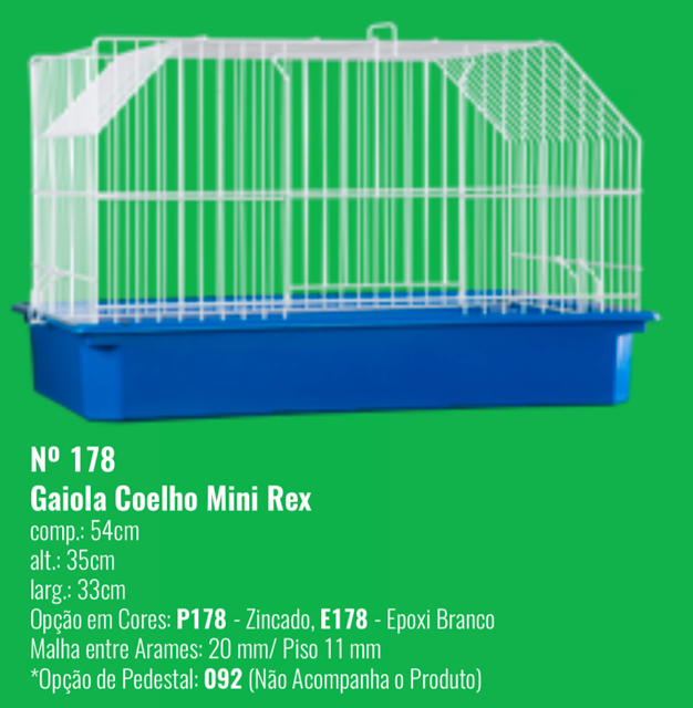 GAIOLA COELHO MINI REX EPOX