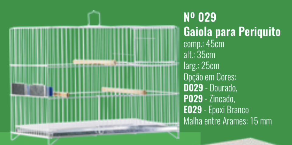 GAIOLA CRIADEIRA PERIQUITO P029