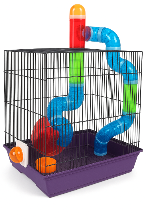 GAIOLA HAMSTER SUPER CUBO PRETA E176PR