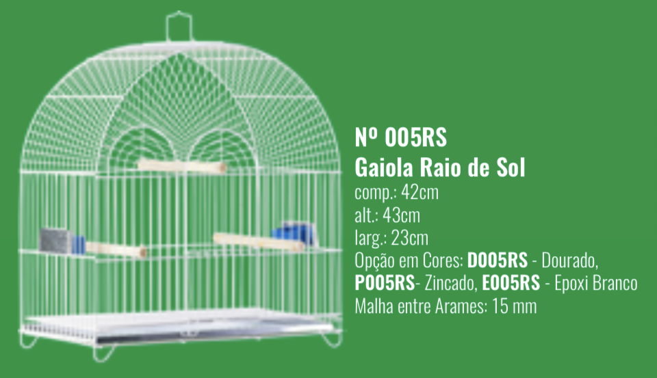 GAIOLA RAIO DE SOL P005RS