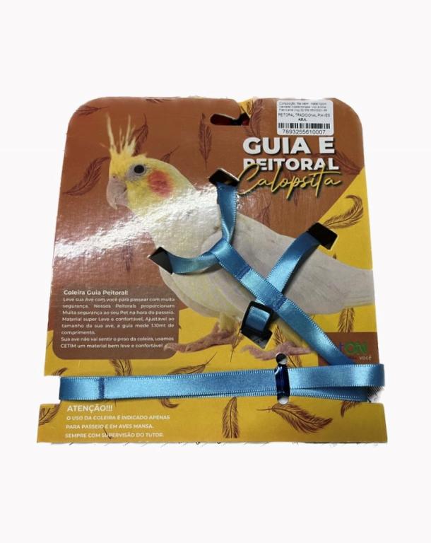 GUIA PEITORAL CALOPSITA AZUL