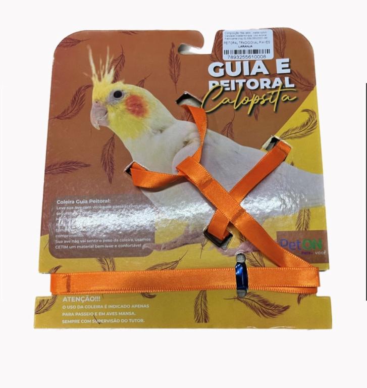 GUIA PEITORAL CALOPSITA LARANJA TRADI