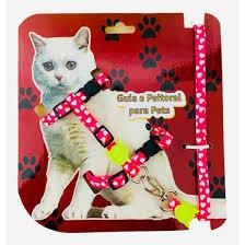 GUIA PEITORAL GATO SIMPLES GRANDE FEMEA