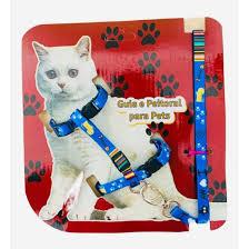 GUIA PEITORAL GATO SIMPLES GRANDE MACHO