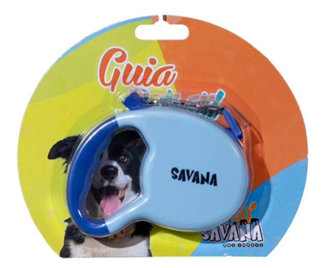 GUIA RETRATIL AZUL 3MT 10KG