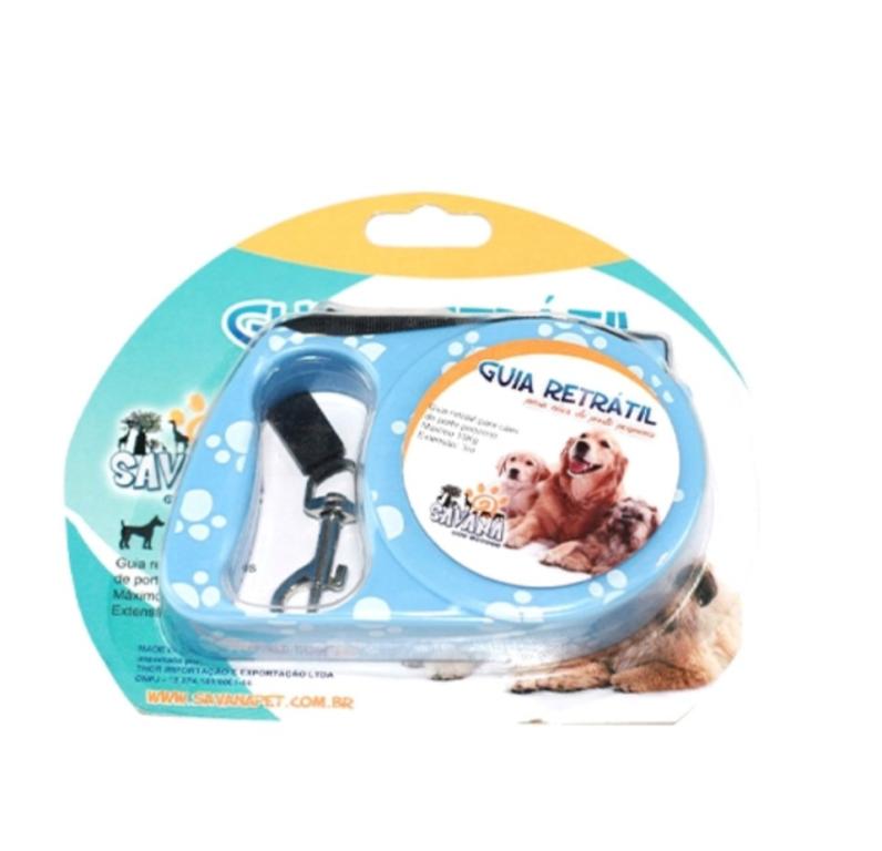 GUIA RETRATIL AZUL PATINHA 3MT 10KG