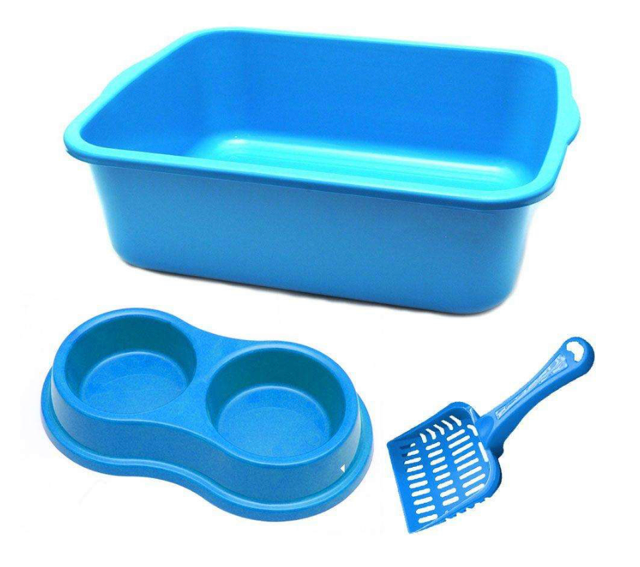KIT BANDEJA PA COMEDOURO ELITE AZUL 45CX38LX14A CM 1UND