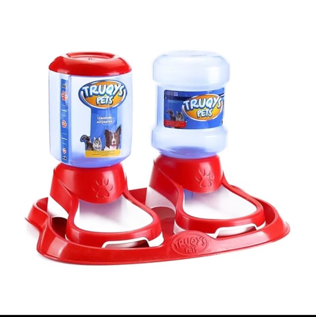 KIT COMEDOURO BEBEDOURO VERMELHO TRUQYS